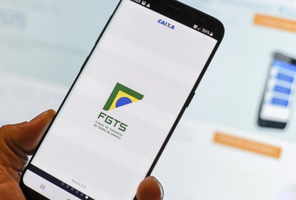 FGTS logo no celular, serviço digital, benefício trabalhista, consulta online, aplicativo de FGTs, Legi Laboris.