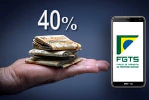 Multa de 40% do FGTS.