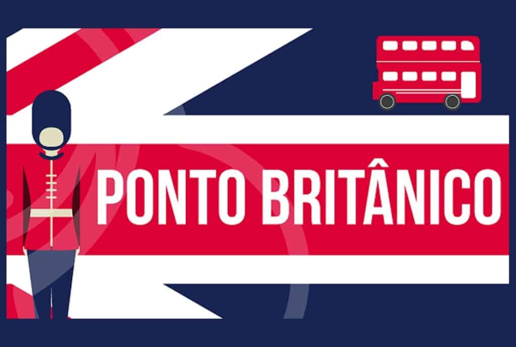 Ponto Britânico em Londres, sinalização de trânsito e transporte público.